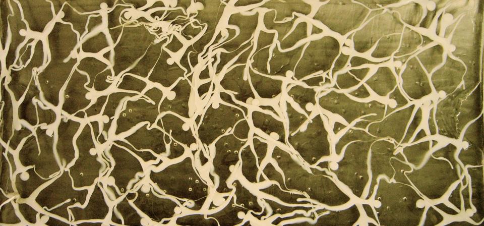 Nervous System, 2003 - vinile su tela, 85 x 49 x 14 cm